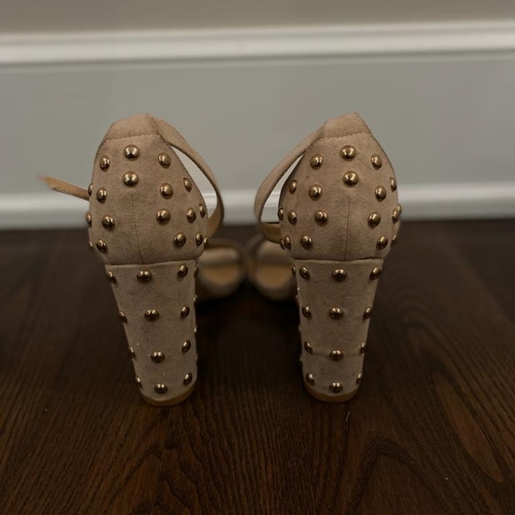 Boohoo Nude Block Studded Heels - Picture 3 of 4
